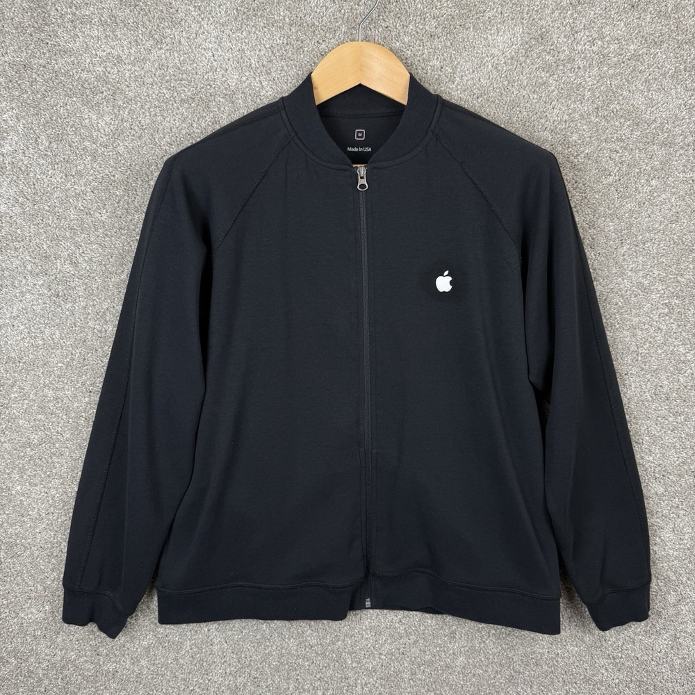 Apple Full Zip Jacket Black Men's Size Medium Store‎ Issued Made In USA